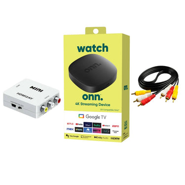 Combo para TV antiguos (CULONES) Onn Watch 4k + Adaptador HDMI A RCA + CABLES RCA